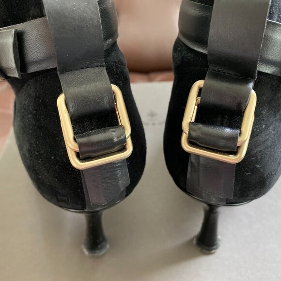 Bally Leather/Suede Black Booties - Picture 6 of 6